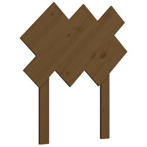 vidaXL Cabecero de cama madera maciza pino marr&oacute;n miel 72,5x3x81 cm