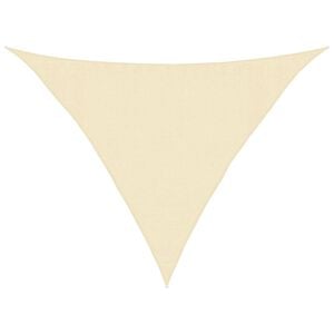 vidaXL Toldo de vela crema HDPE 160 g/m&sup2; 3,5x3,5x4,9 m