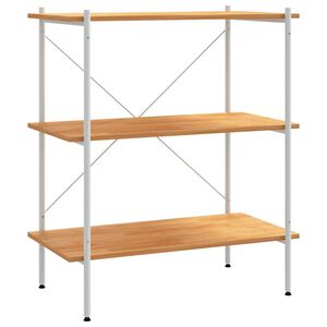 vidaXL Estanter&iacute;a de 3 niveles blanco y roble 80x40x92 cm