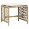 vidaXL Set comedor de jard&iacute;n 17 pzas con cojines rat&aacute;n sint&eacute;tico beige