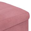 vidaXL Otomano de almacenamiento Rosa 40 x 40 x 45 cm Terciopelo