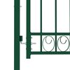 vidaXL Puerta de valla Emmen con arco superior de acero 100x98,5 cm verde