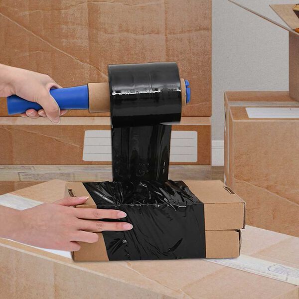 vidaXL Film estirable 50 pcs negra 23 µm 10 cm x 150 m