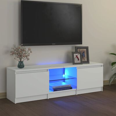 vidaXL Mueble para TV con luces LED blanco 120x30x35,5 cm
