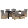 vidaXL Conjunto de Comedor de Jard&iacute;n 7 pcs Beige y Gris Claro