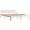 vidaXL Estructura de cama sin colchón madera de pino blanco 160x200 cm
