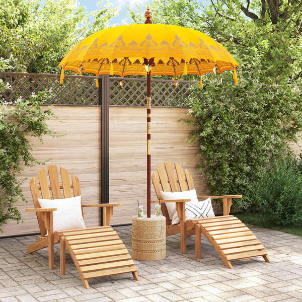 vidaXL Parasol Balin&eacute;s Amarillo 185 x 185 x 260 cm Algod&oacute;n