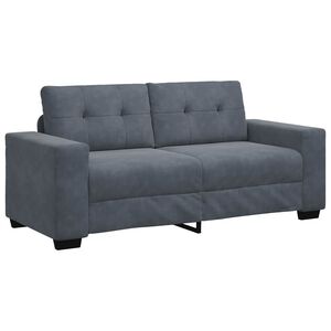 vidaXL Sofá Loveseat gris oscuro 140 cm terciopelo