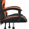 vidaXL Silla gaming cuero sint&eacute;tico negro y naranja