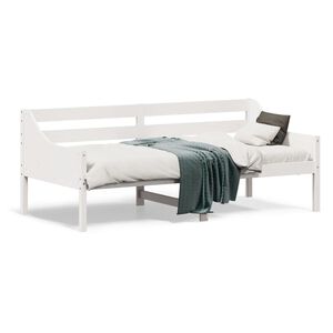 vidaXL Sof&aacute; cama sin colch&oacute;n madera maciza de pino blanco 90x190 cm