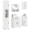 vidaXL Juego de muebles de ba&ntilde;o con caj&oacute;n con puerta 5 pcs brillante
