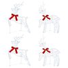 vidaXL Reno de Navidad 4 uds. 80 LED Blanco fr&iacute;o 43 x 19 x 65 cm