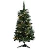 vidaXL &Aacute;rbol de Navidad preiluminado con luces y soporte verde 90 cm