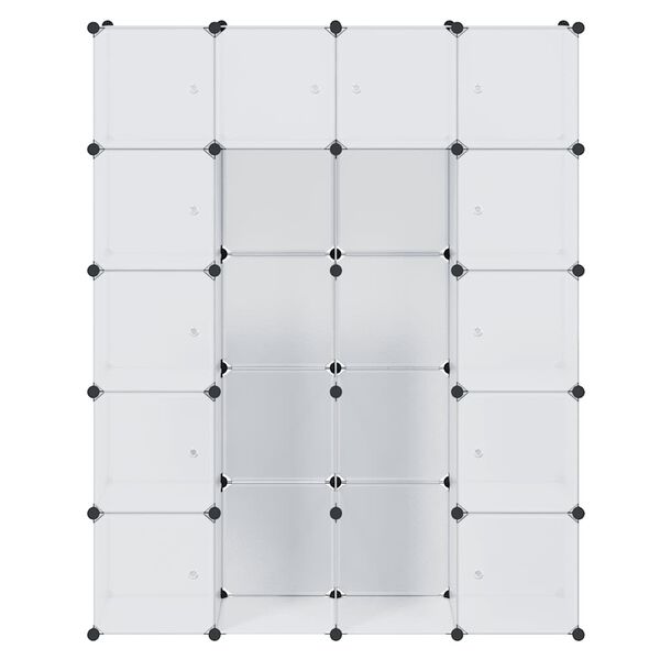 vidaXL Armario modular con 14 compartimentos blanco 37x146x180,5 cm
