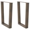 vidaXL Patas para mesa de comedor en forma de V (2 unidades, acero natural, 70 x 72-73,3 cm)