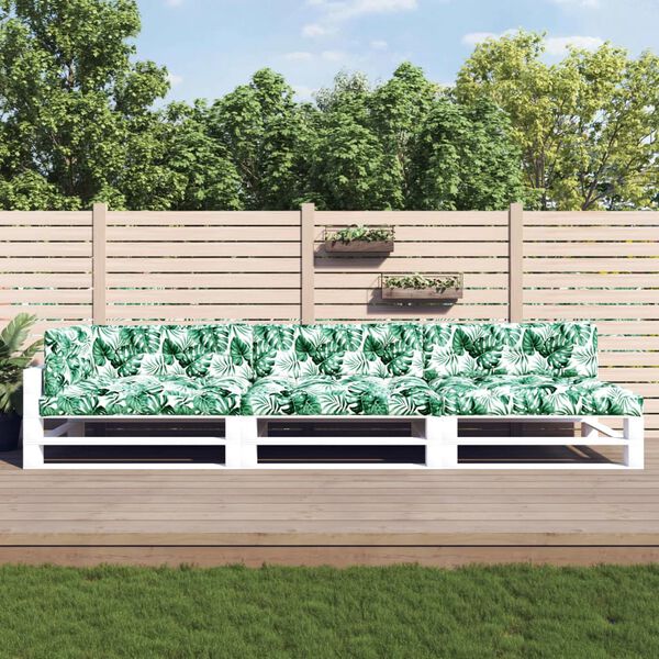 vidaXL Cojines para pal&eacute;s 7 piezas tela estampado de hojas