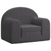 vidaXL Sof&aacute; cama infantil felpa suave gris antracita