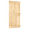 vidaXL Puerta Corredera NARVIK Natural y negro 100 x 210 cm (213,5 cm)