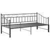 vidaXL Estructura sof&aacute; cama extra&iacute;ble sin colch&oacute;n metal negro 90x200cm