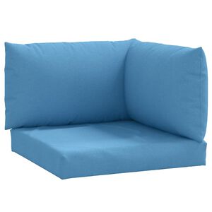 vidaXL Cojines para sof&aacute; de palets 3 uds tela azul melange