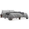 vidaXL Estructura cama madera ingenier&iacute;a metal roble ahumado 150x200cm