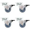 vidaXL Ruedas dobles giratorias 24 unidades 50 mm