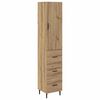 vidaXL Alacena Roble artisan 34,5 x 34 x 180 cm Madera de ingenier&iacute;a
