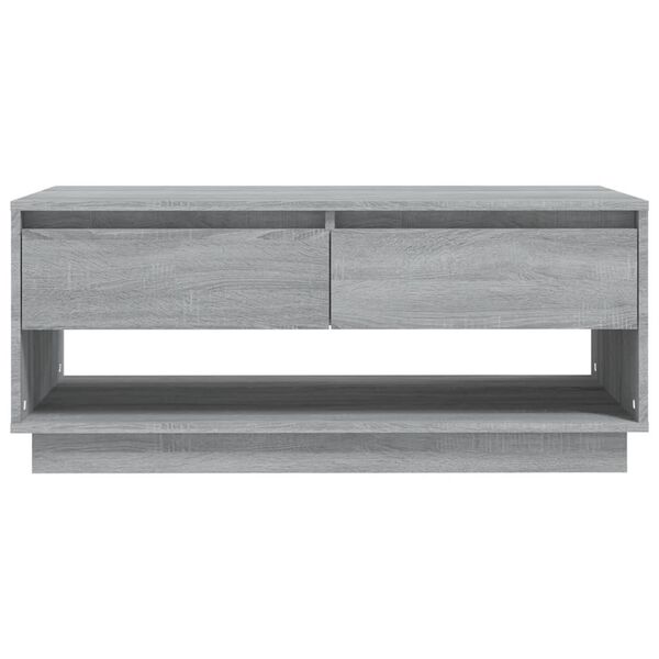 vidaXL Mesa de centro madera de ingeniería gris Sonoma 102,5x55x44 cm