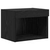 vidaXL Gabinetes de pared para TV 4 pcs Roble Negro