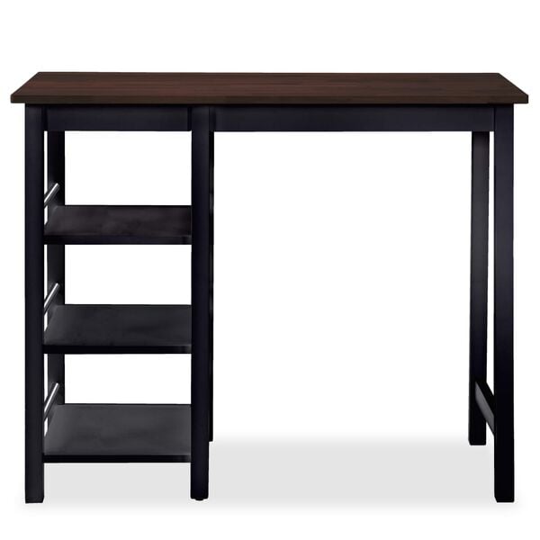 vidaXL Conjunto de mesa alta de cocina 3 piezas MDF negro