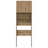 vidaXL Armario lavadora madera ingeniería roble artesanal 64x24x190 cm