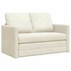 vidaXL Sof&aacute; cama Crema 204 x 122 x 60 cm Terciopelo