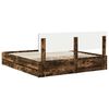 vidaXL Estructura de cama Roble ahumado 200 x 200 cm Madera Ingenieril