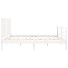 vidaXL Estructura de cama con cabecero madera maciza blanco 200x200 cm