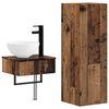 vidaXL Juego de muebles de ba&ntilde;o 2 uds. Madera envejecida
