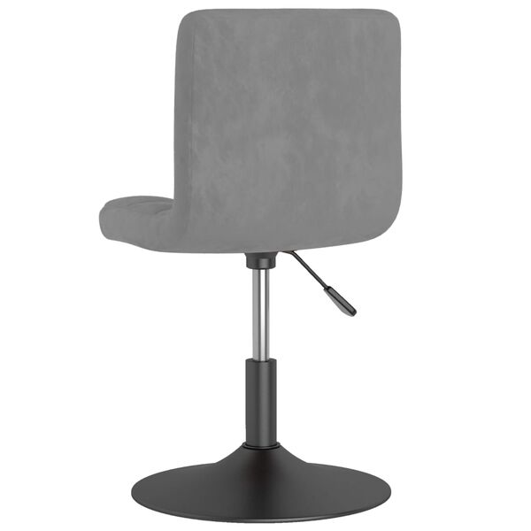 vidaXL Silla de comedor giratoria de terciopelo gris claro