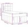 vidaXL Cama box spring con colch&oacute;n tela marr&oacute;n oscuro 120x190 cm