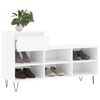 vidaXL Mueble zapatero madera contrachapada blanco brillo 102x36x60 cm