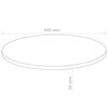 vidaXL Tablero de mesa redondo MDF 600x18 mm