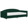 vidaXL Sof&aacute; cama con colch&oacute;n terciopelo verde oscuro 100x200 cm