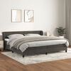 vidaXL Cama box spring con colch&oacute;n terciopelo gris oscuro 200x200 cm