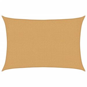vidaXL Toldo de vela rectangular HDPE arena 160 g/m&sup2; 2x2,5 m