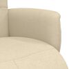 vidaXL Sill&oacute;n reclinable con reposapi&eacute;s tela color crema