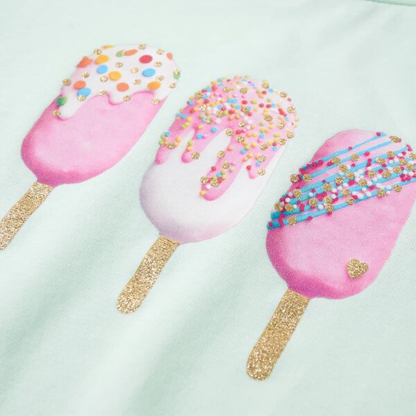 Camiseta infantil verde menta claro 140