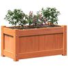 vidaXL Jardinera exterior madera maciza pino marrón cera 60x31x31 cm