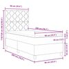 vidaXL Cama tipo Box Spring con colch&oacute;n Negro 90 x 200 cm Terciopelo