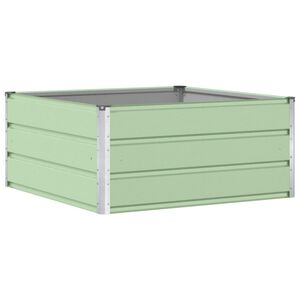 vidaXL Jardinera Verde Pastel 100 x 100 x 45 cm Acero