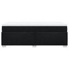vidaXL Cama box spring con colch&oacute;n tela negro 90x200 cm