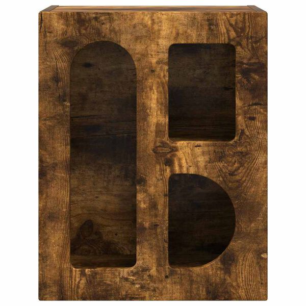 vidaXL Mesita de Noche Roble ahumado 40 x 35 x 50 cm