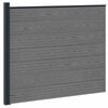 vidaXL Panel de valla WPC y Aluminio Gris